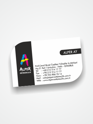 Kısmi Laklı Özel Kesim Kartvizit | Alper Matbaacılık