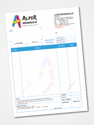 A4 İrsaliyeli Fatura | Alper Matbaacılık