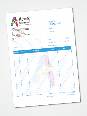 Sevk İrsaliyesi | Alper Matbaacılık