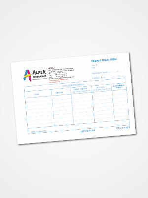 Taşıma İrsaliyesi | Alper Matbaacılık
